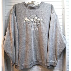 Vintage Hard Rock Cafe TORONTO Crewneck Sweatshirt Size XL Heather‎ Gray